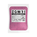 A sealed package labeled "ZOMBI Specimen Sample Type-Z" contains pink lemonade flavored CBD gummies with a Zombi Delta 9 THC blend, dosage 500mg/bag and 25mg/pc, totaling 20 pieces per bag. The product is named **Zombi Delta 9 Gummies | 500mg** and the brand is **Zombi**.