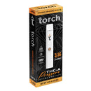 A box of Torch THCA Pressure Blend Disposable | 3.5g in the flavor Mango Orange Runtz. This 3.5G device features a potent THC-A blend and is labeled "High Power" and "Sativa" on the packaging.