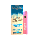 Image of a vape pen package branded Exodus. The label reads "Exodus Zooted THCA Disposable | 2.2g" and lists ingredients including Delta 6-THC, HXY 10-THC, and THCB. This disposable vape pen highlights "liquid resin" and "sativa" strain, showcasing premium cannabinoids for an elevated experience.