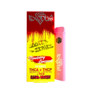 Exodus Joint Series packaging for Exodus Zooted THCA Disposable | 2.2g by Exodus, featuring premium cannabinoids like THCA, THCP, Delta 6 THC, HXY 10 THC, and THC-B, displayed with a disposable pink vape pen.