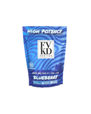 The blue-packaged FVKD High Potency Gummies 10ct showcases blueberry flavor with 6,000 mg of THC-P + D8 + D9. Icons emphasize potency, intense experience, and taste. Perfectly crafted with hemp-derived cannabinoids for ultimate enjoyment.