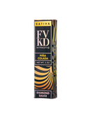 Discover the allure of the FVKD Hypnotiq Diamond Sauce Disposable | 3.5g, featuring sleek black and gold packaging. This sativa piña colada disposable offers premium diamond sauce extract for high THC content and an unforgettable experience.