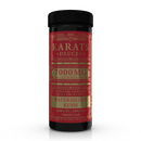A black and red container labeled "Karats Deuces Live Resin Gummies | 7000mg" and "Carats" in Watermelon Kush flavor, containing Delta 8 THC live resin with THC-A, THC-P, and THCB. With 350mg per piece, this 7000mg THC per bottle product offers 20 pieces per jar.