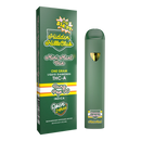 A Hidden Hills Mini Mart THCA Disposable | 1g, featuring premium THCA distillate in the flavor Bang Pop OG, displayed next to its packaging. The device is rechargeable and contains one gram.