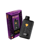 The black vape device and floral-patterned packaging, labeled "Pressure" and "Space Runtz," feature a purple box stating "THC-A" and "Hybrid." It highlights Torch's Pressure LA Live Rosin THC-A Disposable design, made with Live Resin and verified by third-party testing for quality.