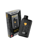 A sleek black vape device with a paisley pattern is paired with a stylish box labeled "Pressure," highlighting "Torch LA Live Rosin THC-A Disposable, 3.5g." The gold and black design emphasizes "White Runtz," promising a premium hemp-derived experience.