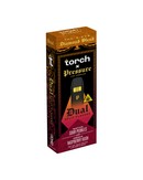 Experience the vibrant Torch x Pressure LA THC-A Diamond Blend Disposable, 3g, with dual flavors of Sour Pebbles and Raspberry Kush in colorful packaging by Torch.