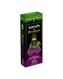 The Torch x Pressure LA THC-A Diamond Blend Disposable showcases vibrant purple and green packaging, offering a 3g THCA experience with dual Super Sour Diesel and Grape Ape flavors, featuring a THC-A+THC-P blend for an unparalleled vape adventure.