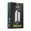 The black and green packaging of the Urb Smart Device THCA | THCP Disposable | 6g showcases a high terpene extract with Ecto Kooler flavor. This device features pre-heat, variable voltage, and 6 grams of Live Resin Extract for an elevated experience.