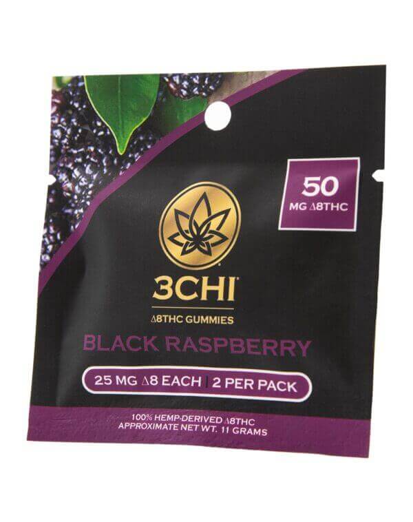 3Chi Delta 8 Gummies Sample Pack - Black Raspberry