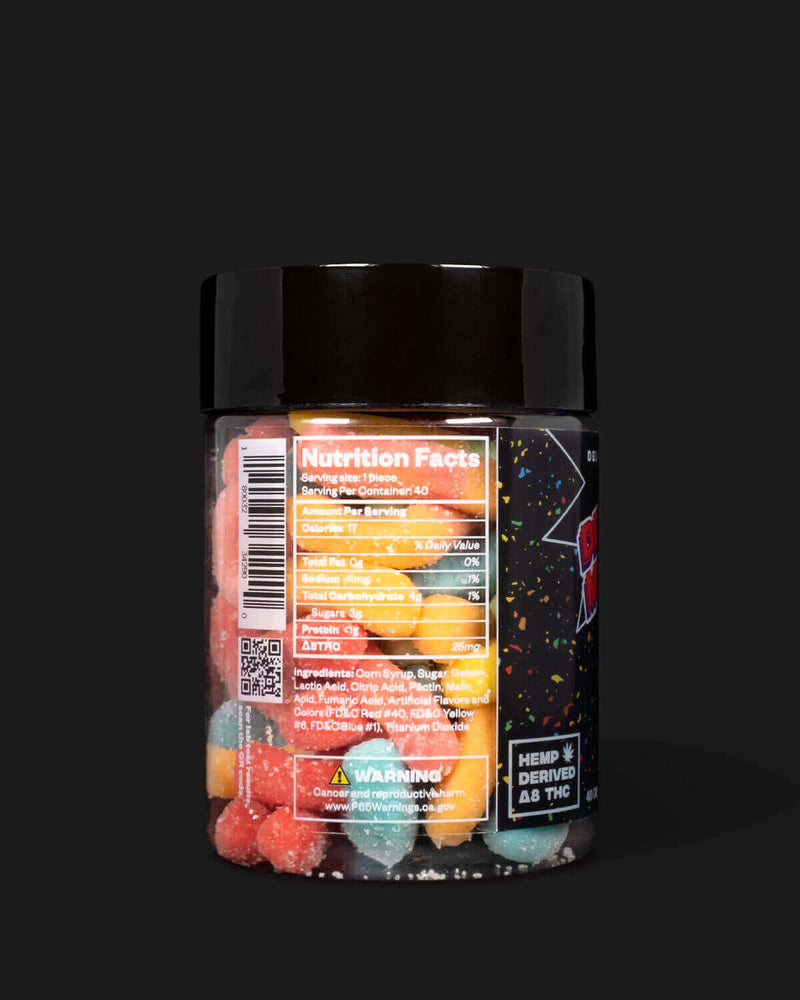 Delta Munchies Delta 8 Gummies 1,000mg 40ct - Sour Worms