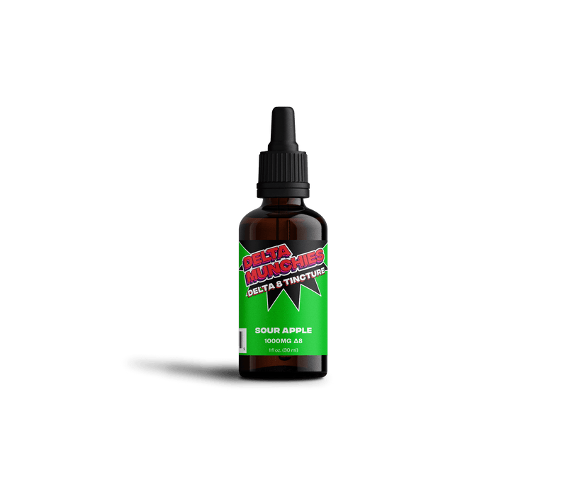 Delta Munchies Delta 8 Tincture - Sour Apple 1,000mg