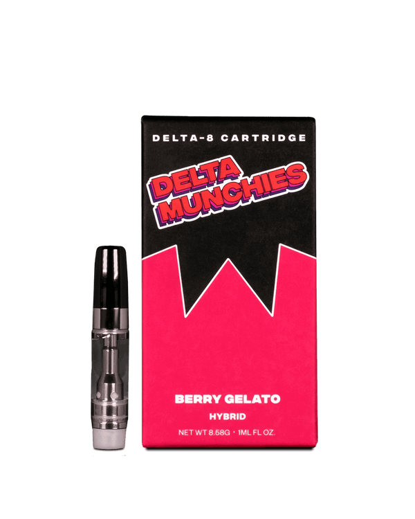 Delta Munchies Delta 8 Vape Cartridge 1g - Berry Gelato
