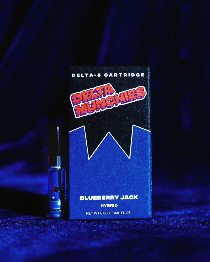 Delta Munchies Delta 8 Vape Cartridge 1g - Blueberry Jack