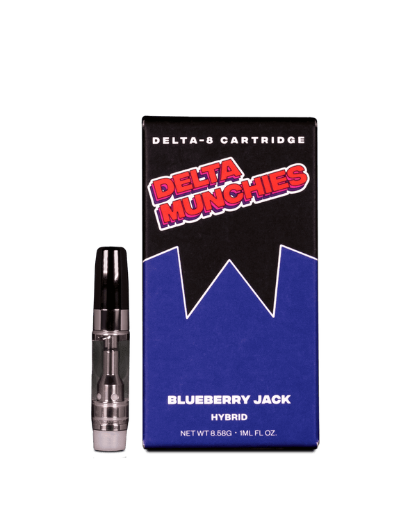 Delta Munchies Delta 8 Vape Cartridge 1g - Blueberry Jack