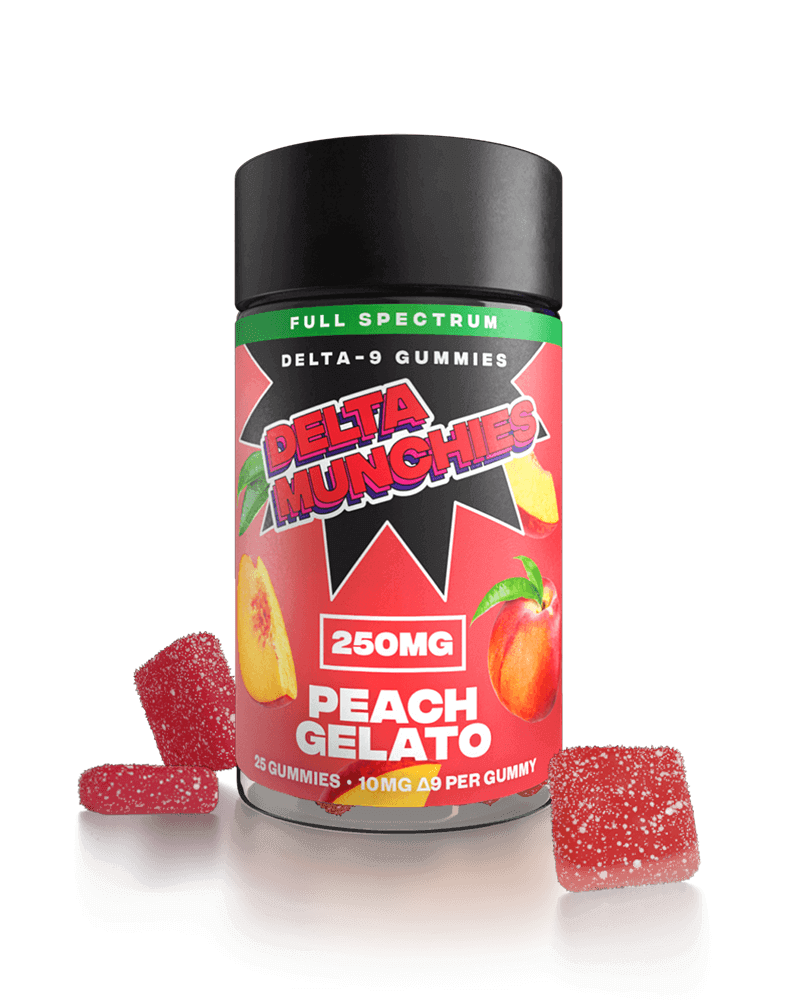 Delta Munchies Delta 9 Gummies - Peach Gelato