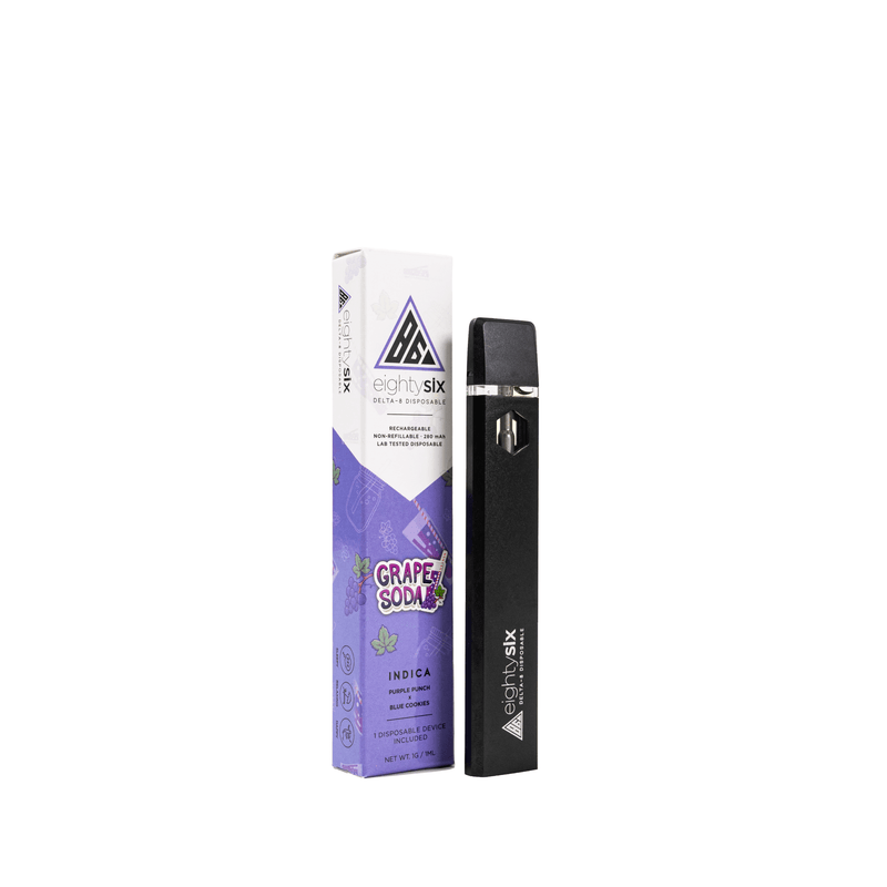 Eighty Six Brand Delta 8 Disposable Vape - Grape Soda