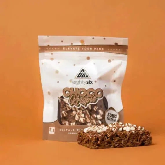 Eighty Six Brand Delta 8 THC 50mg Treat - Choco Rice Krispie