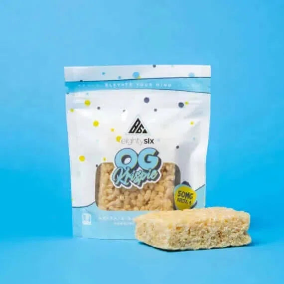 Eighty Six Brand Delta 8 THC 50mg Treat - OG Rice Krispie