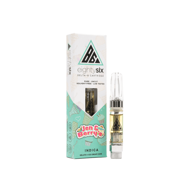 Eighty Six Brand Delta 8 Vape Cartridges - Jen & Berry's