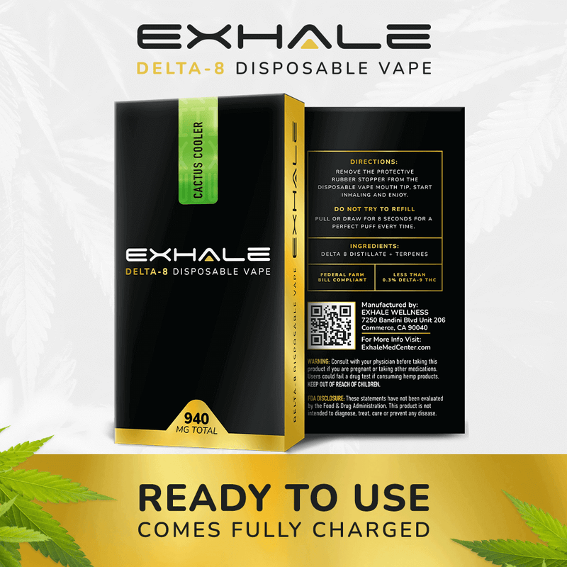 Exhale Wellness Delta 8 Disposable Vape - Cactus Cooler