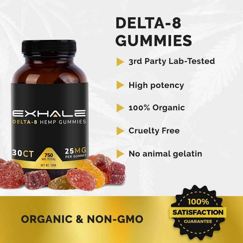 Exhale Wellness Delta 8 Gummies - 1,500mg, 30ct