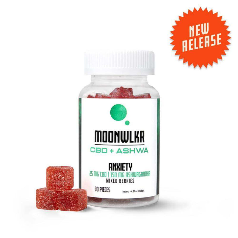 Moonwlkr CBD & Ashwagandha Anxiety Relief Gummies - Mixed Berry 30ct