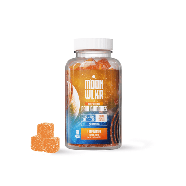 Moonwlkr CBD : CBG Pain Relief Gummies - Lime Ginger 30ct