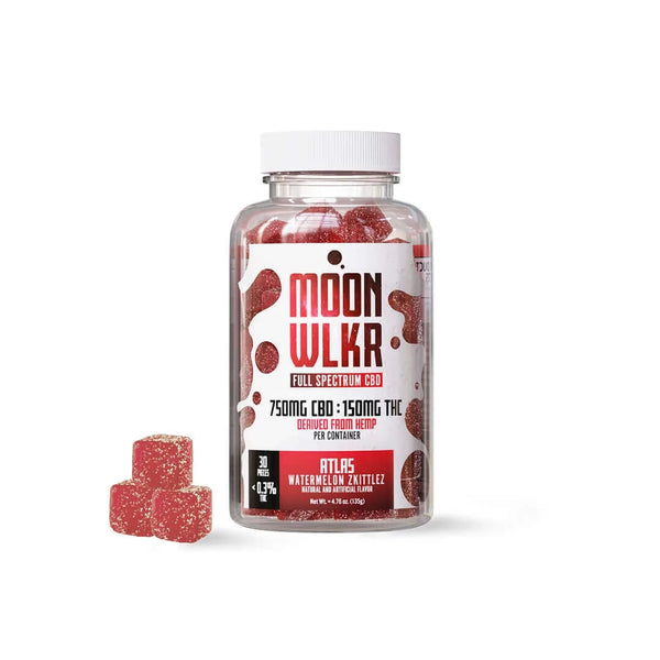 Moonwlkr CBD + Delta 9 THC Gummies - Watermelon Zkittles