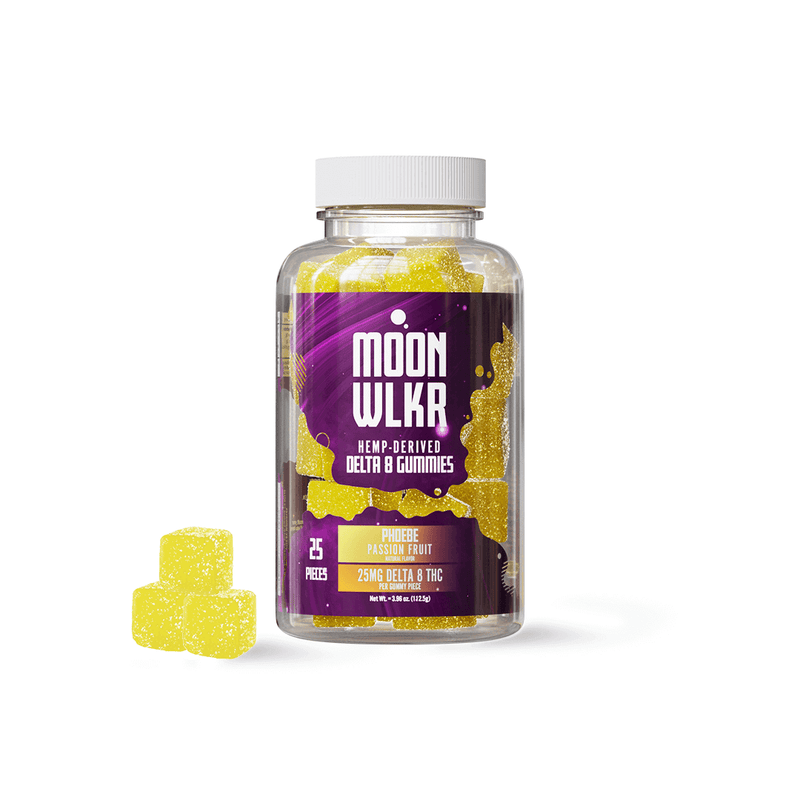 Moonwlkr Delta 8 THC Gummies - Passion Fruit 25mg, 25ct