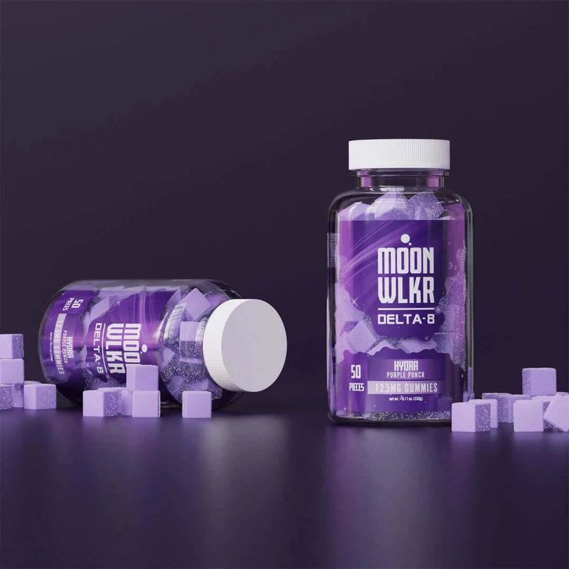 Moonwlkr Delta 8 THC Gummies - Purple Punch 12.5mg, 50ct