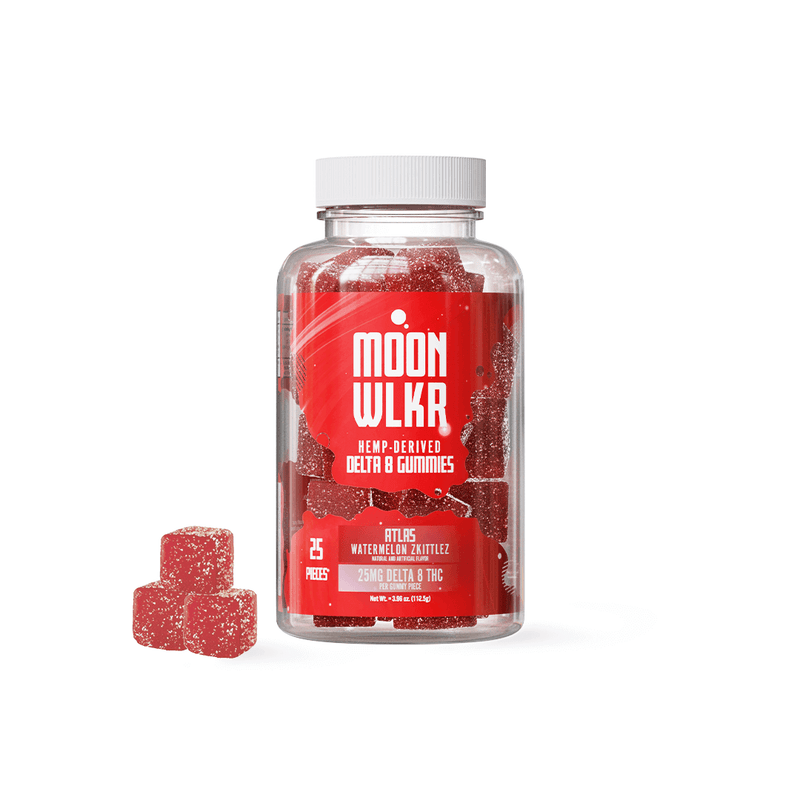 Moonwlkr Delta 8 THC Gummies - Watermelon Zkittlez 25mg, 25ct