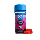 A container labeled "Eighty Six Brand Delta 9 Gummies" features hemp-derived Delta-9 gummies infused with 1000 mg. Three red gummies sit beside the container, showcasing the enticing treat from Eighty Six Brand.