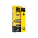 A yellow Eighty Six Brand THC-P Disposables | 2g and its packaging, labeled "Sunshine N' Cello." The packaging highlights "Sunshine Punch," "Limoncello," and contains 2 grams of premium THC-P distillate.
